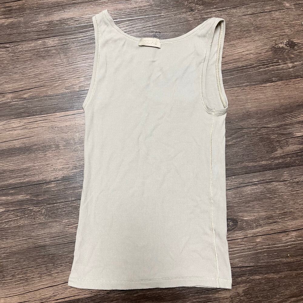 SKIMS Soft Lounge Cotton Ribbed Tank Spearmint Green Modal Stretch S Clean Girl - Picture 2 of 6